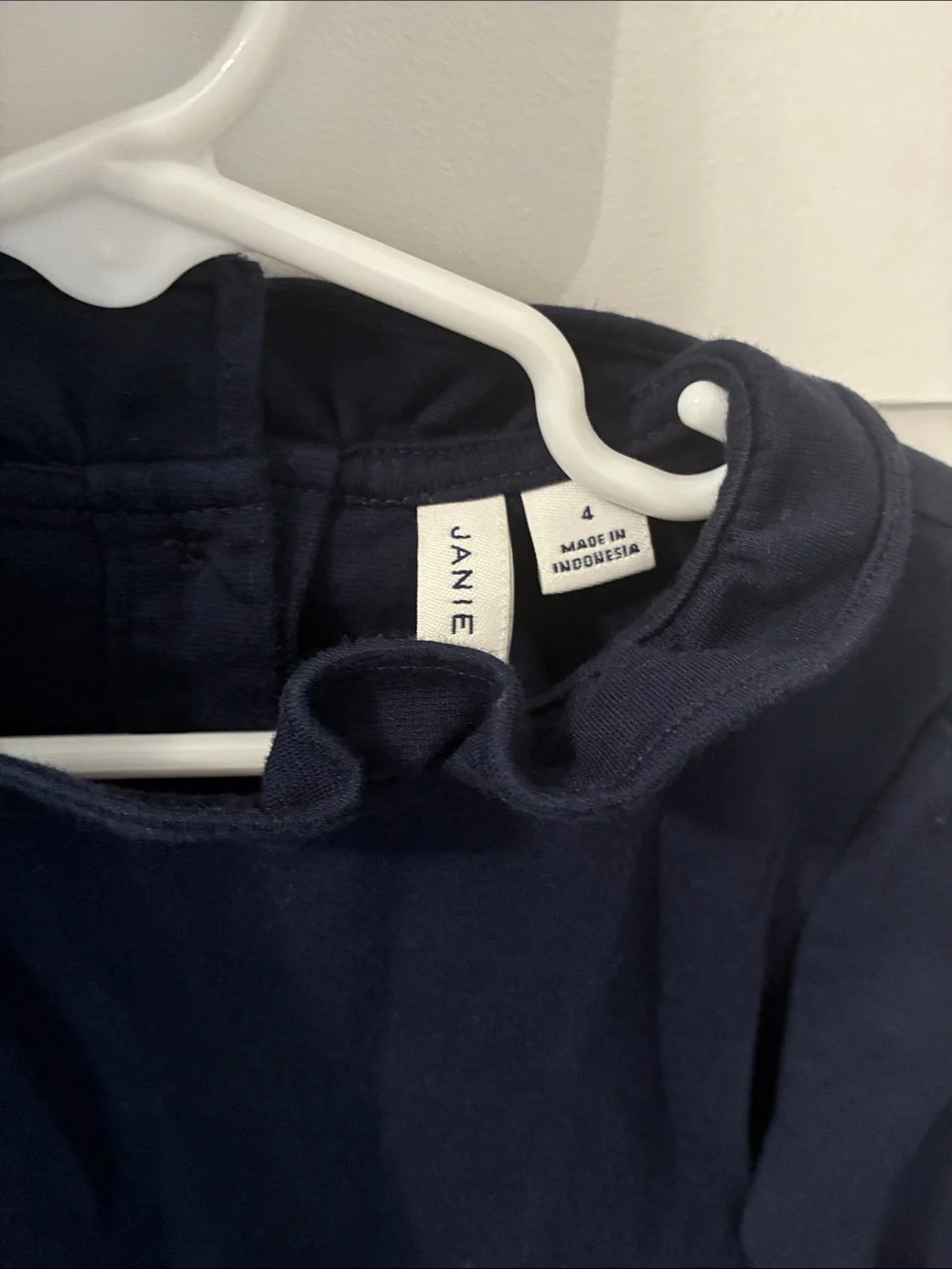 Janie and Jack Navy Blue Faux Fur Hem Tunic Dress